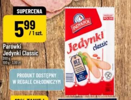 Parówki Jedynki Classic Indykpol