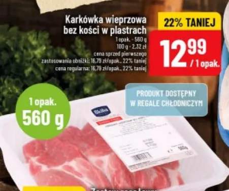 Karkówka wieprzowa bez kości w plastrach Skiba