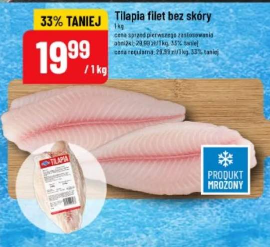 Tilapia filet bez skóry