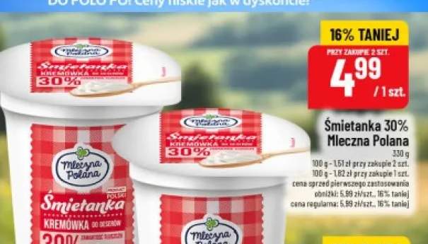Śmietanka Mleczna Polana 30%