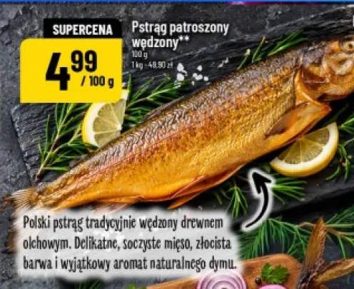 Pstrąg patroszony wędzony