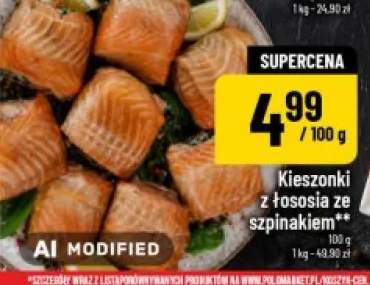 Kieszonki z łososia ze szpinakiem
