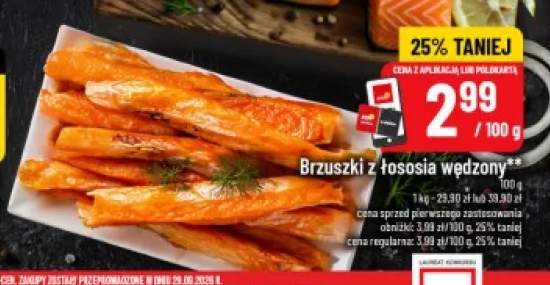 Brzuszki z łososia wędzony