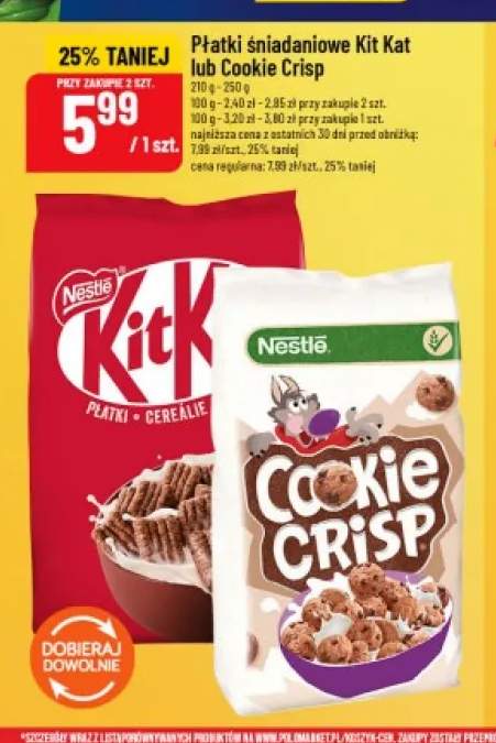 Płatki śniadaniowe Kit Kat Nestlé +1 wariant
