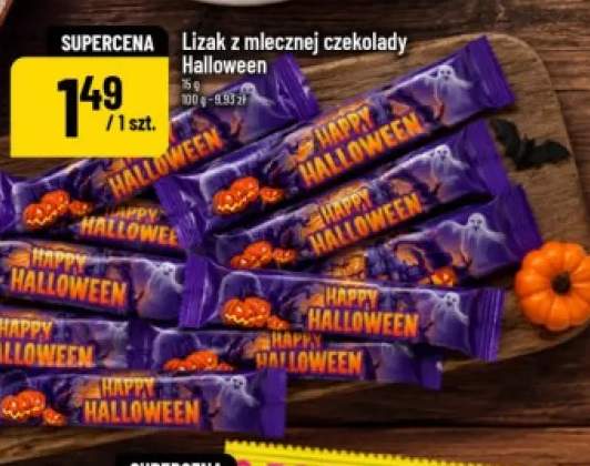 Lizak z mlecznej czekolady Halloween