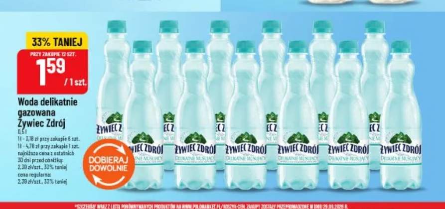 Woda gazowana delikatnie Żywiec Zdrój