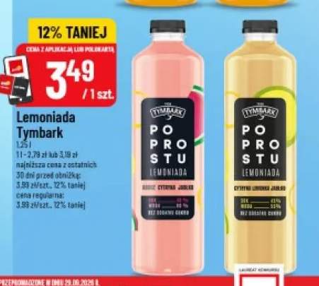 Lemoniada Tymbark arbuz cytryna jabłko +1 wariant