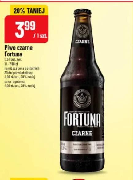 Piwo czarne Fortuna