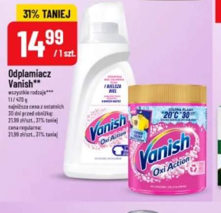 Odplamiacz Vanish Oxi Action bielsza biel +1 wariant