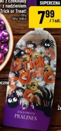 Kulki z czekolady z nadzieniem Trick or Treat!