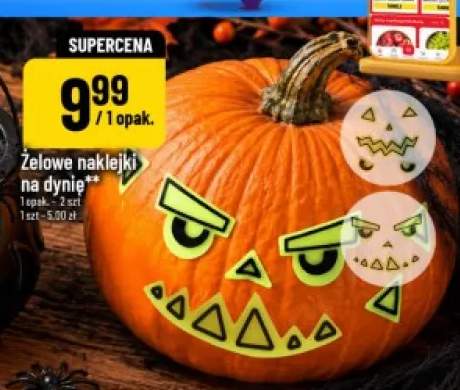 Żelowe naklejki na dynię