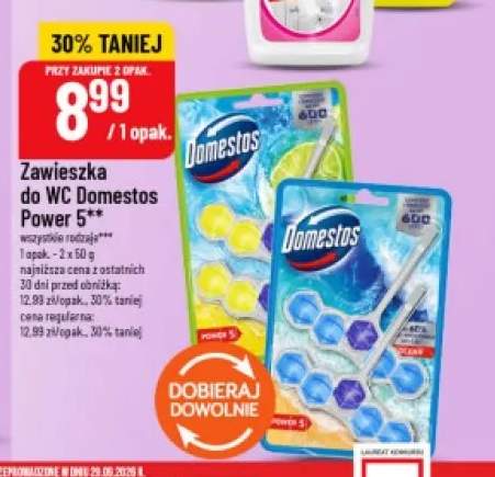 Zawieszka do WC Domestos Power 5 2-pak