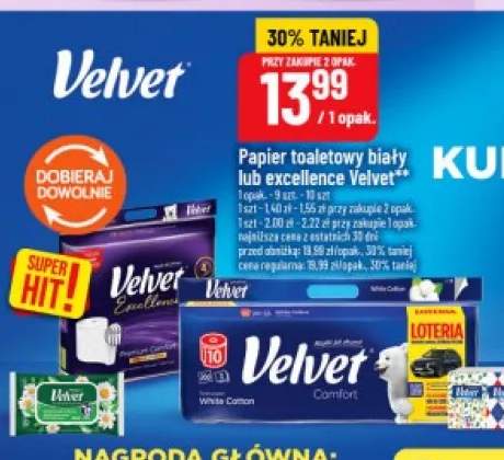 Papier toaletowy biały Velvet +1 wariant