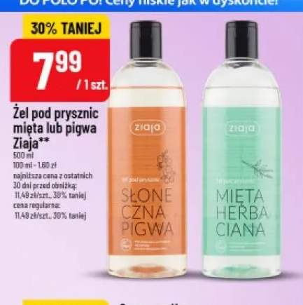 Żel pod prysznic mięta Ziaja +1 wariant
