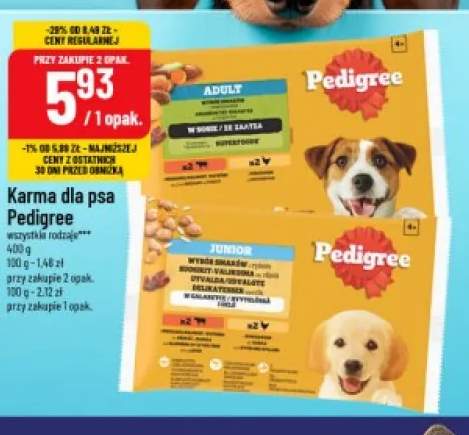Karma dla psa Pedigree Adult Wybór smaków w sosie +1 wariant