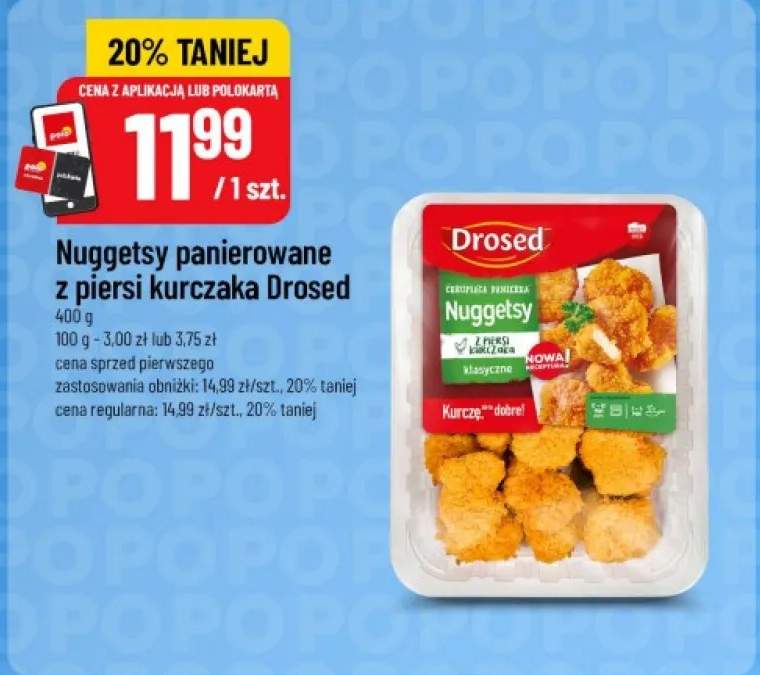 Nuggetsy panierowane z piersi kurczaka Drosed