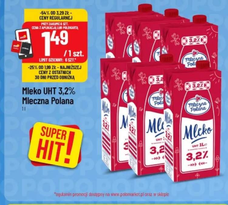 Mleko UHT Mleczna Polana 3,2%