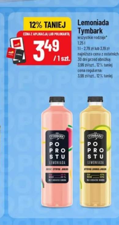 Lemoniada Tymbark Po Prostu arbuz cytryna jabłko +1 wariant