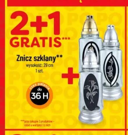 Znicz szklany 29 cm