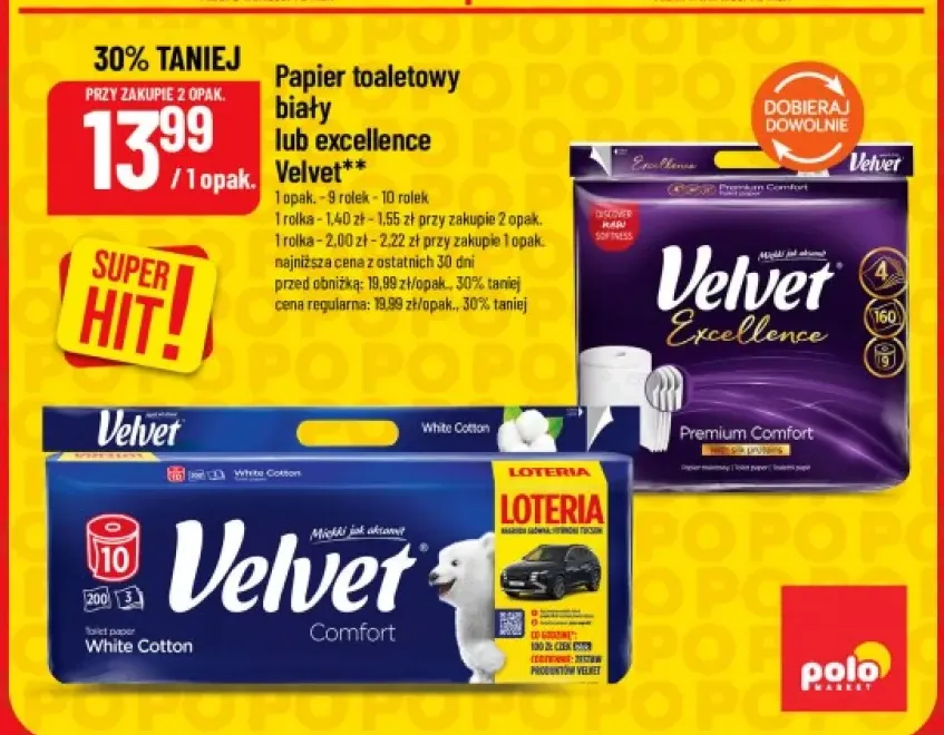 Papier toaletowy Excellence Velvet +1 wariant