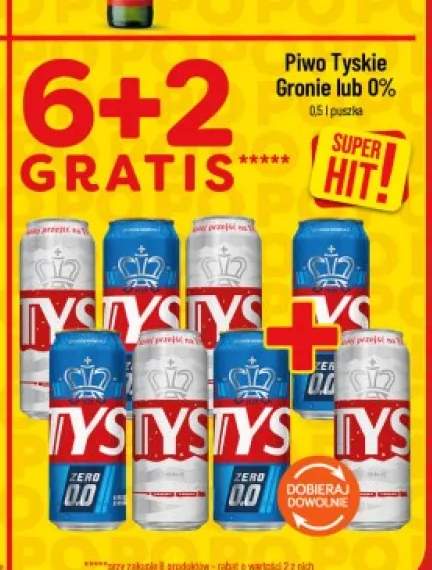 Piwo bezalkoholowe Tyskie +1 wariant