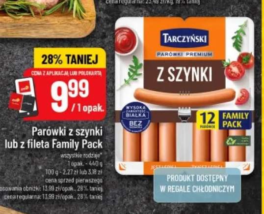 Parówki z fileta Family Pack Tarczyński +1 wariant