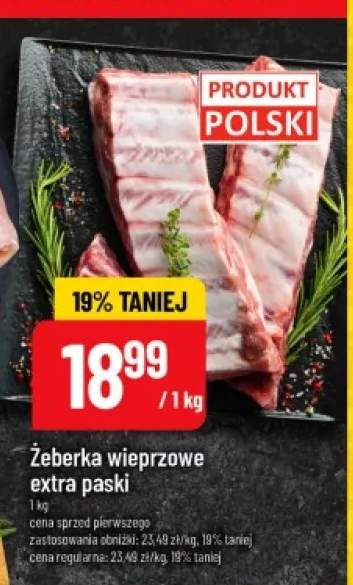 Żeberka wieprzowe extra paski