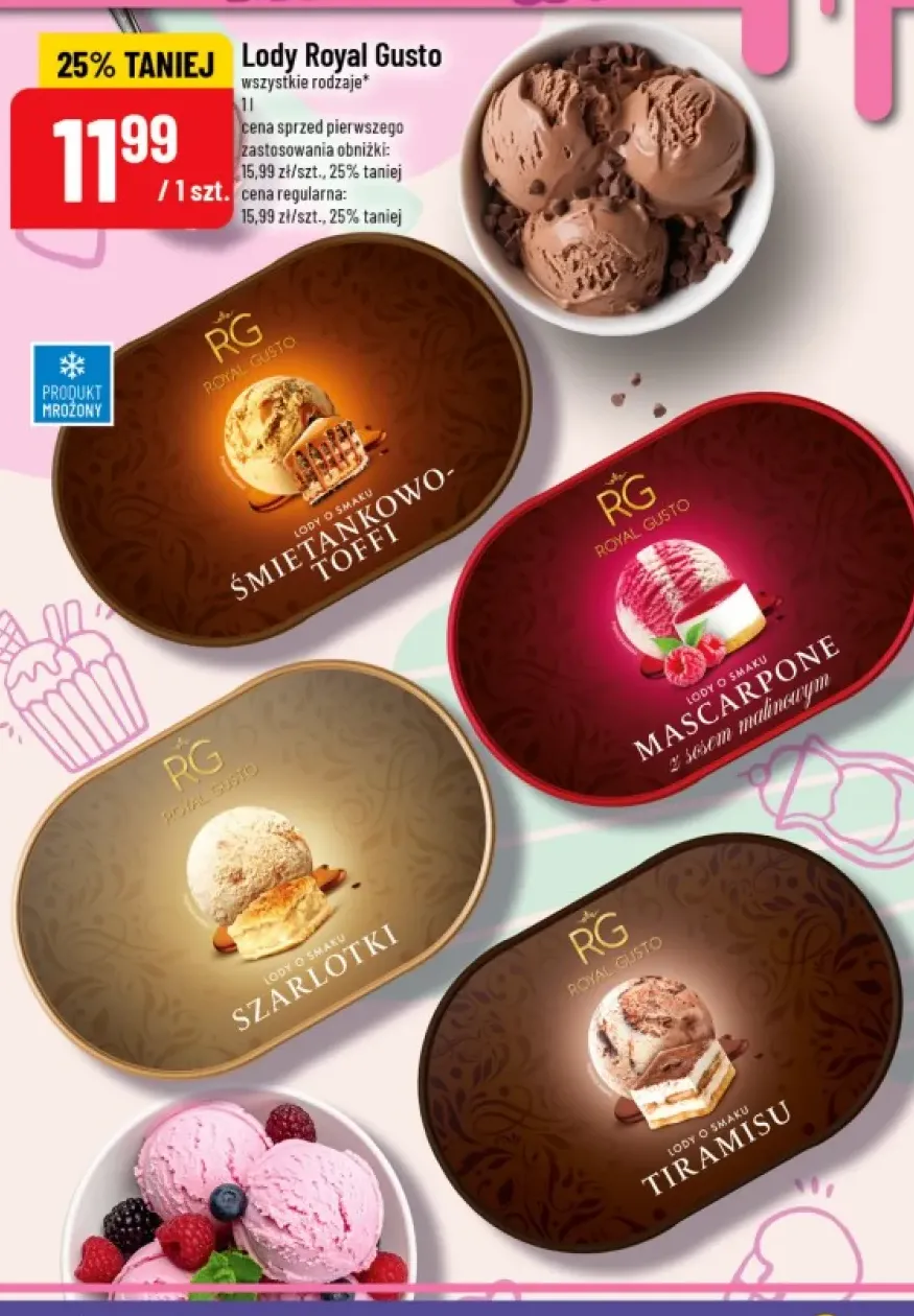 Lody Royal Gusto tiramisu +3 warianty