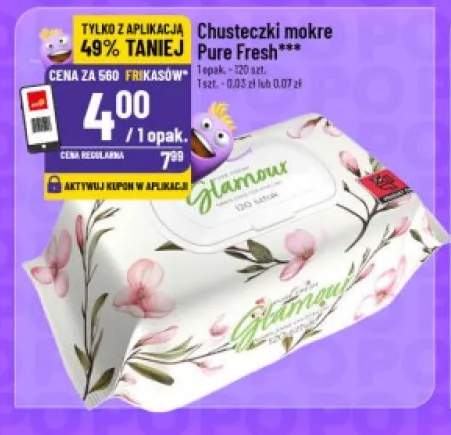 Chusteczki mokre Pure Fresh Glamour