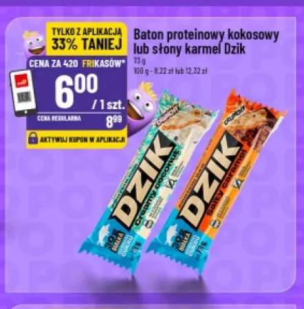 Baton proteinowy słony karmel Dzik +1 wariant