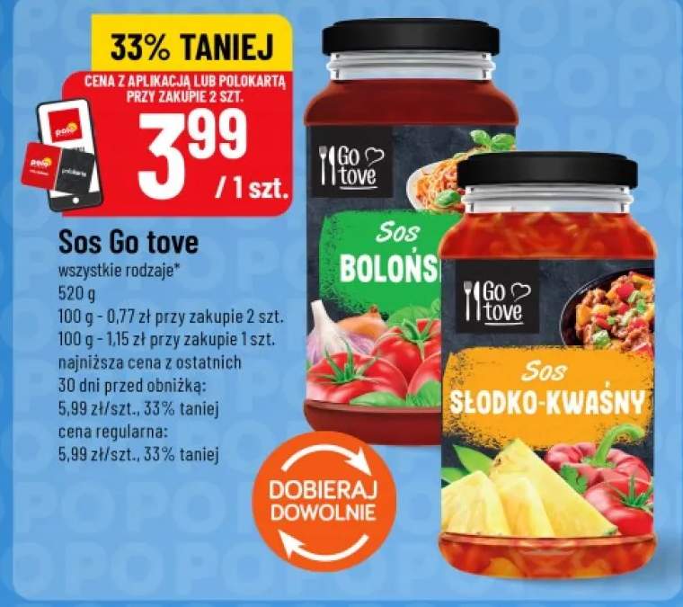 Sos boloński Go tove +1 wariant