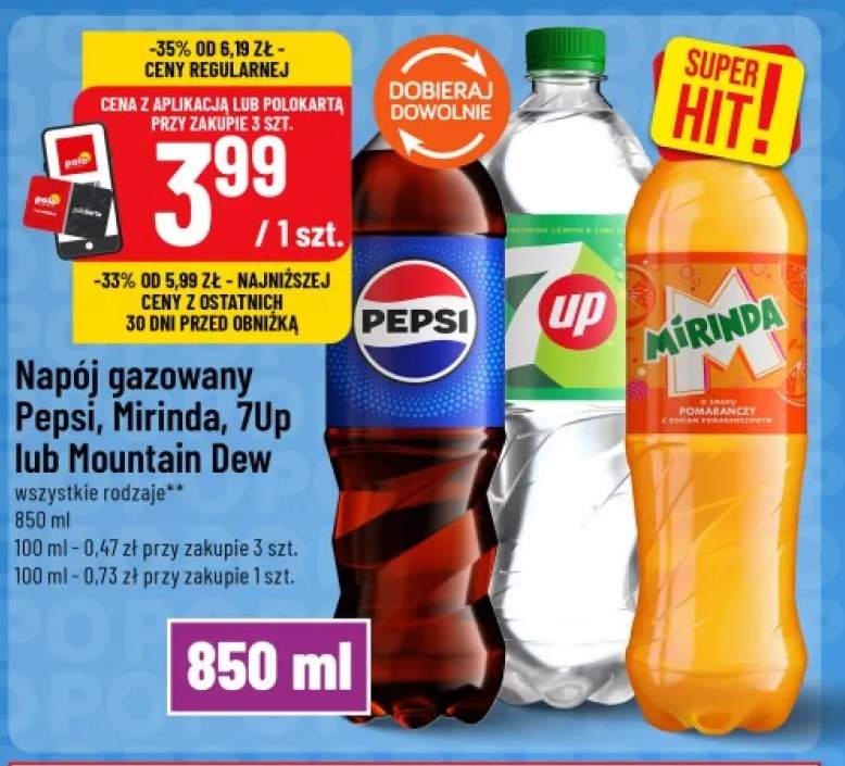 Napój gazowany Pepsi +3 warianty