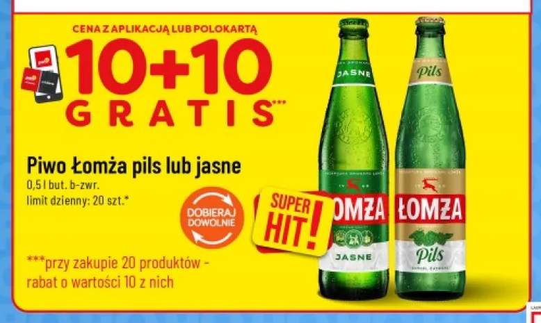 Piwo Łomża pils +1 wariant