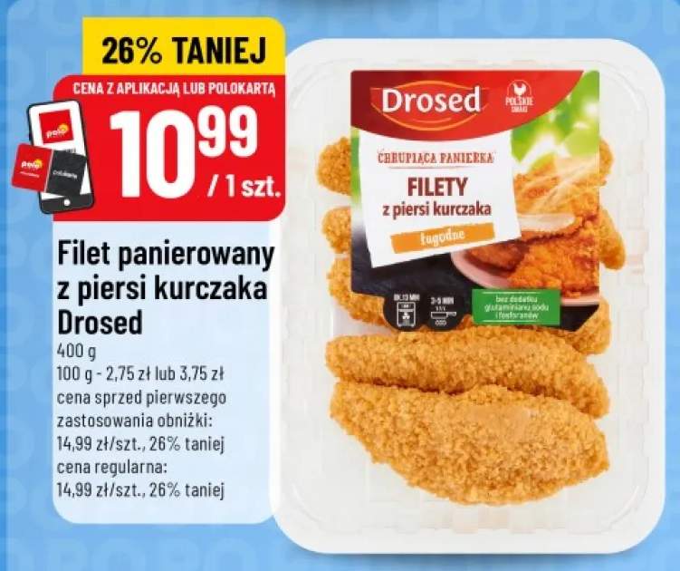 Filet panierowany z piersi kurczaka Drosed