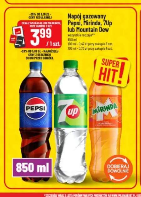 Napój gazowany Pepsi +3 warianty