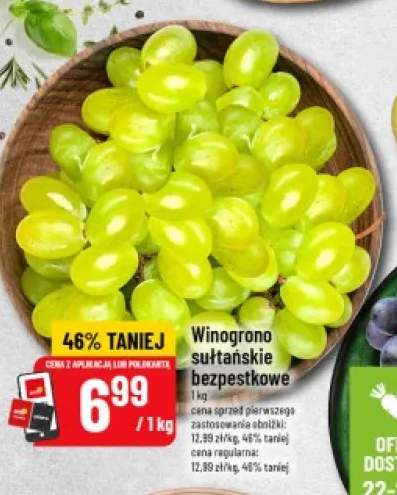 Winogrona sułtańskie bezpestkowe