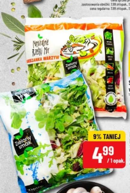 Mix sałat zmysłowy Zielony Smak +1 wariant