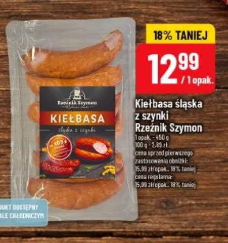 Kiełbasa śląska z szynki Rzeźnik Szymon
