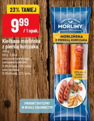 Kiełbasa morlińska z piersią kurczaka Morliny
