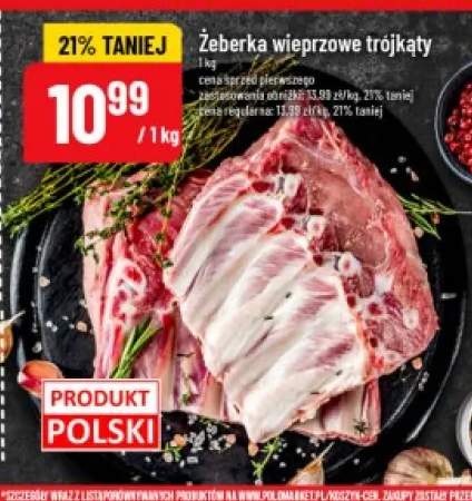 Żeberka wieprzowe trójkąty
