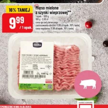 Mięso mielone z szynki wieprzowej Skiba
