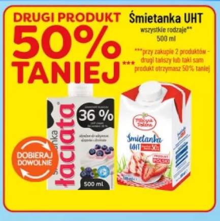 Śmietanka UHT Mleczna Polana 30% +1 wariant