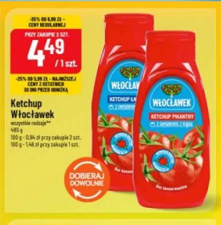 Ketchup łagodny Włocławek +1 wariant