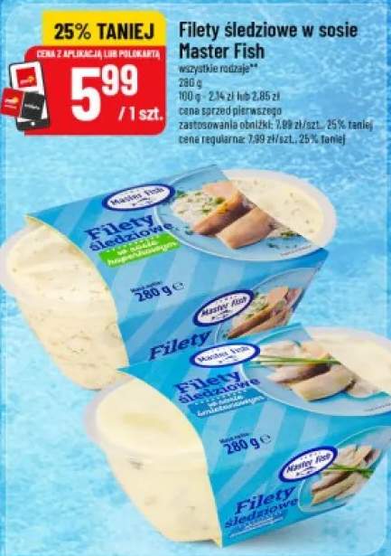 Filety śledziowe w sosie koperkowym Master Fish +1 wariant