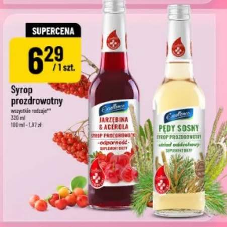 Syrop prozdrowotny jarzębina i acerola Excellence +1 wariant