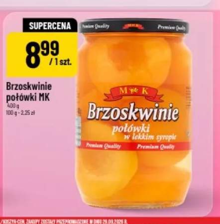 Brzoskwinie połówki MK