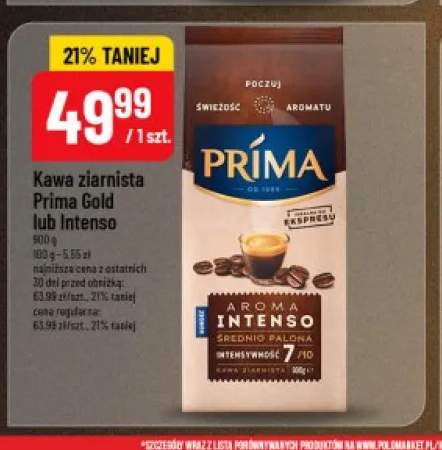 Kawa ziarnista Prima Gold +1 wariant