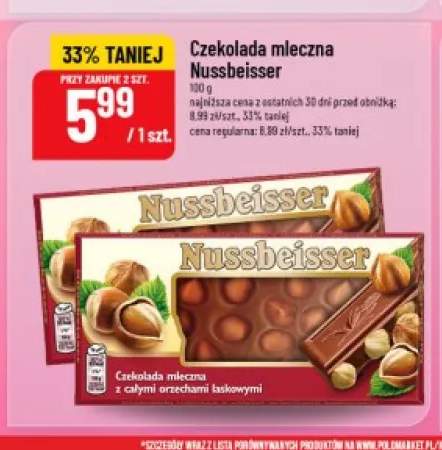 Czekolada mleczna Nussbeisser