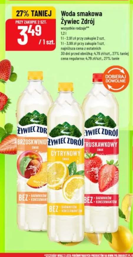 Woda smakowa Żywiec Zdrój cytrynowa +2 warianty