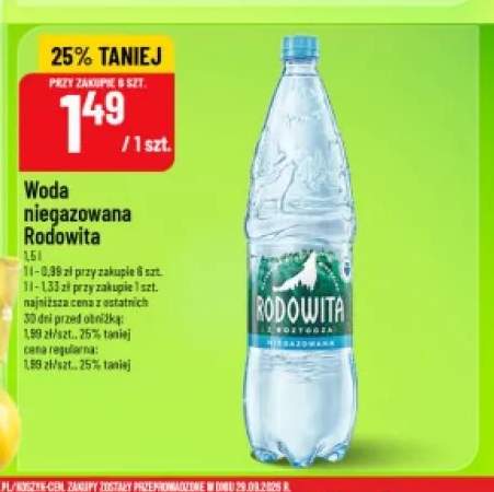 Woda niegazowana Rodowita